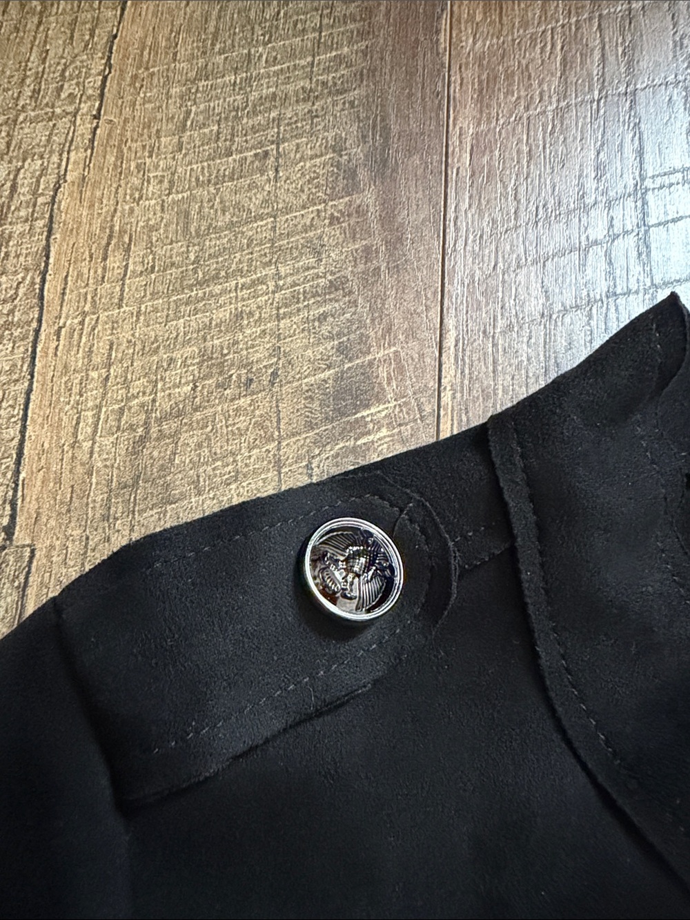 Molly Bracken Black Double-Breasted Military Jacket - Picture 6 of 12